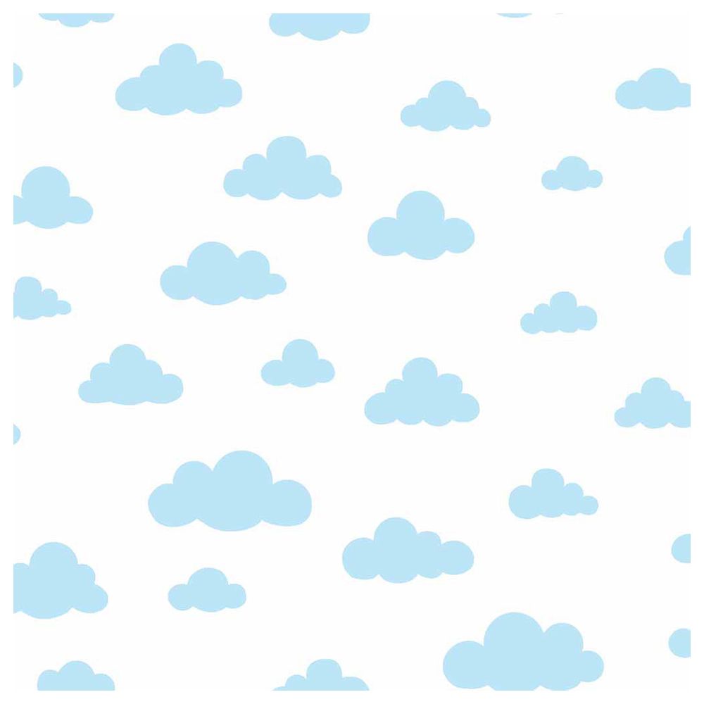 Winnie the Pooh - Cloud Wallpaper - Light Blue