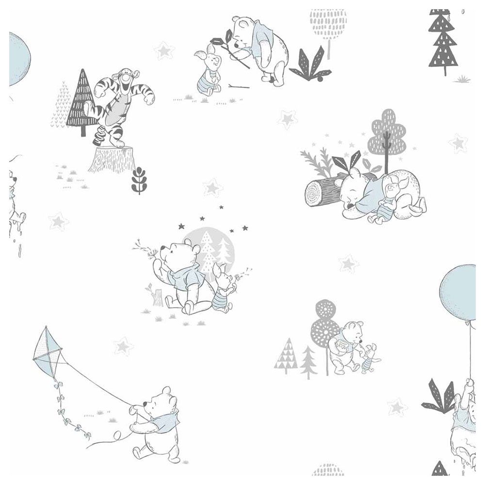 Winnie the Pooh - Playmates Wallpaper - Beige