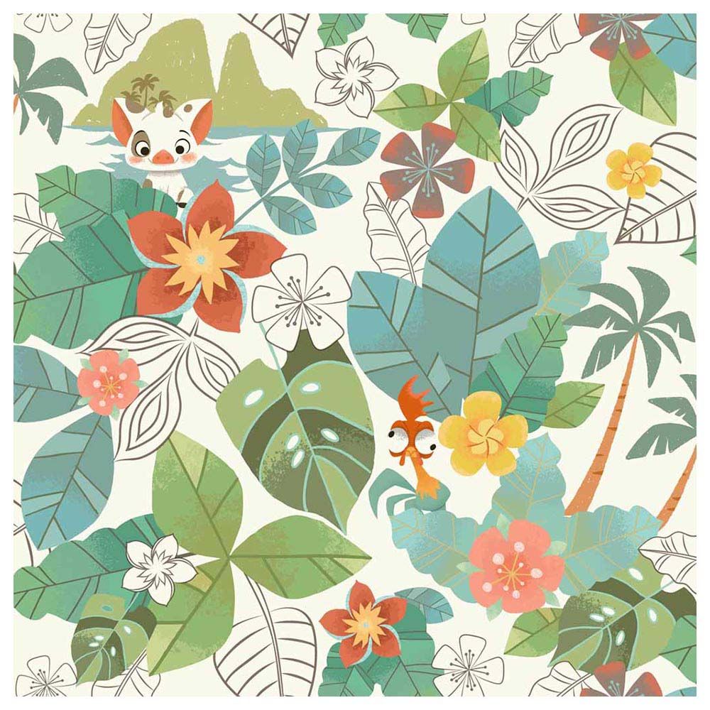 Disney Moana - Jungle Wallpaper - Light Green
