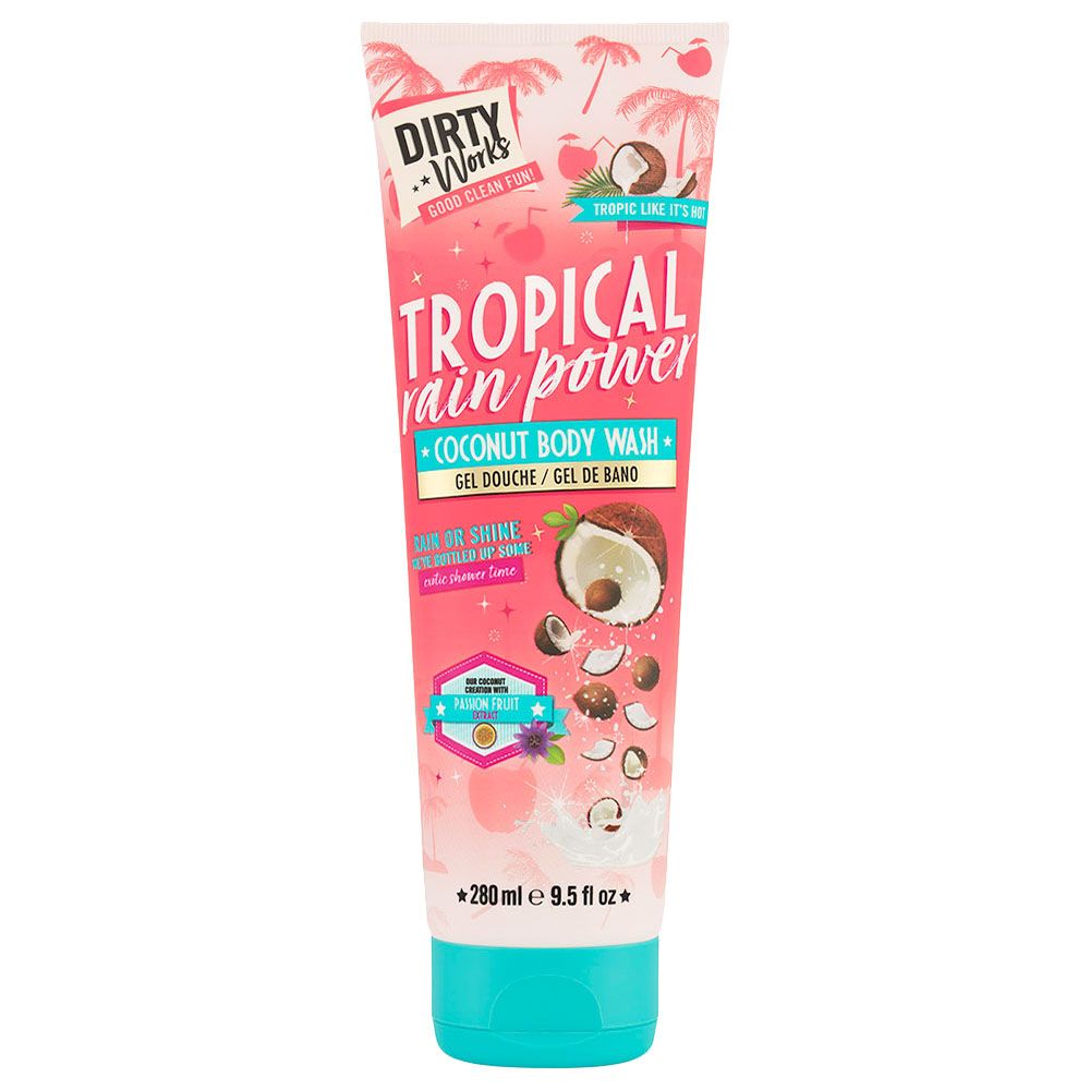 Dirty Works - Tropical Rain Power Coconut Body Wash 280ml