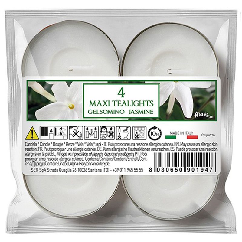 آلادينو - شموع دائرية - ياسمين - عدد 4