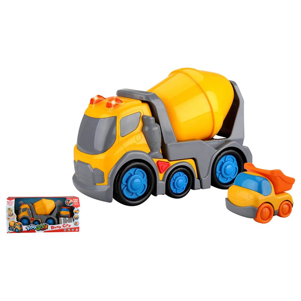 Kiddy Go - Free Wheel Concrete Mixer Truck w/ Lights & Sound