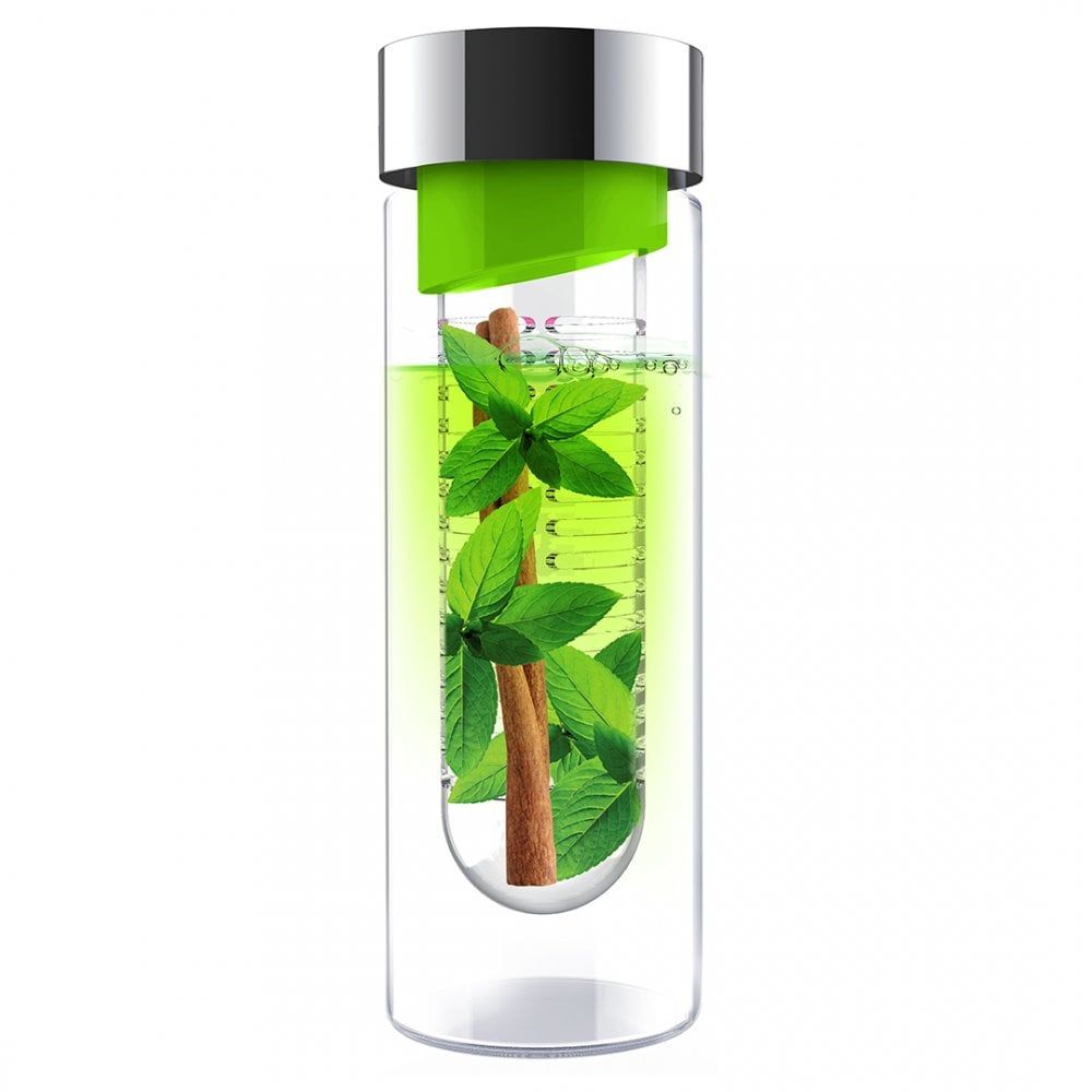 Asobu - Flavor It Glass Water Bottle 16oz - Green