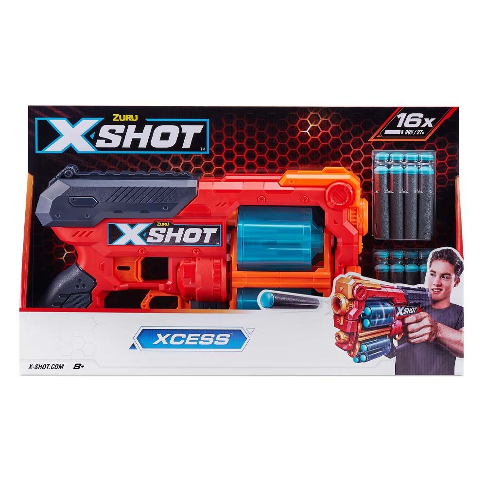 X-Shot - Excel-Xcess Blaster Tk-12 16 Darts