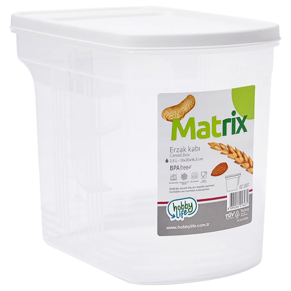 هوبي لايف - علبة تخزين حبوب 7 + قياسات - أبيض