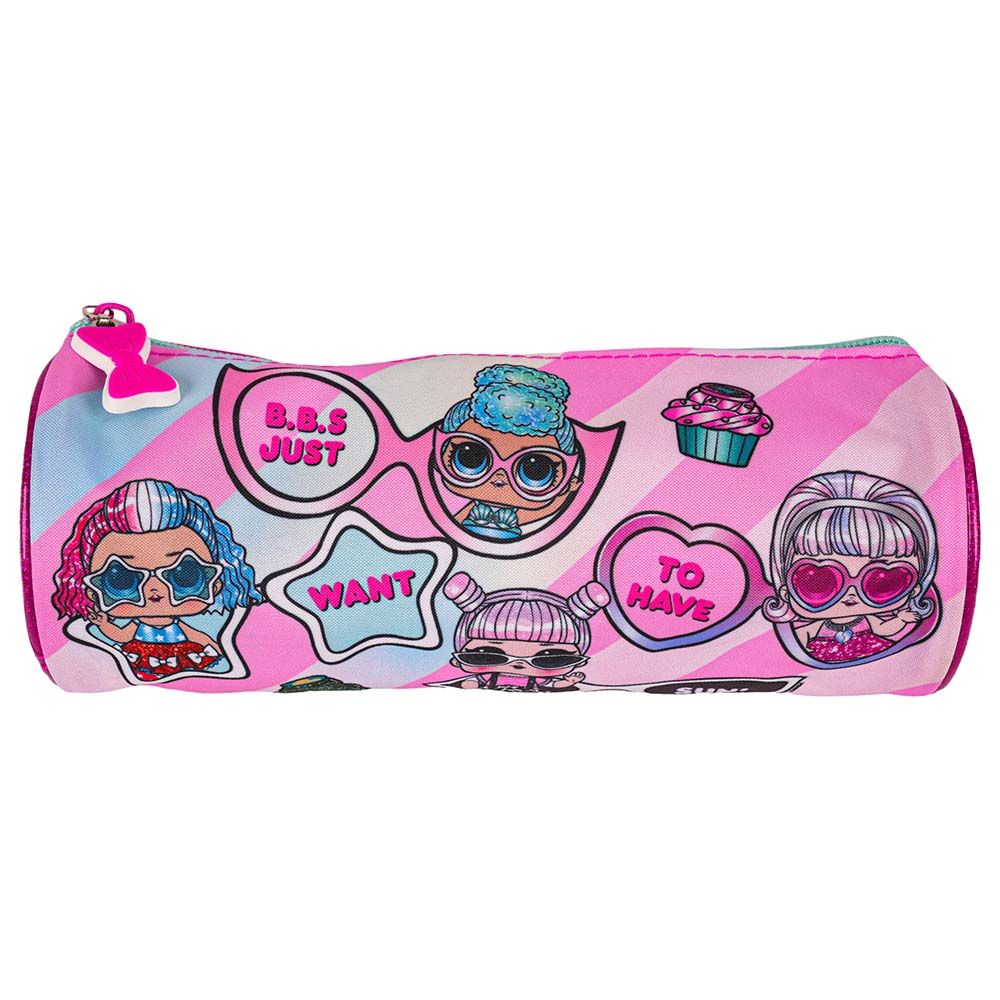 Rainbow Max - LOL Surprise Round Pencil Case - Pink
