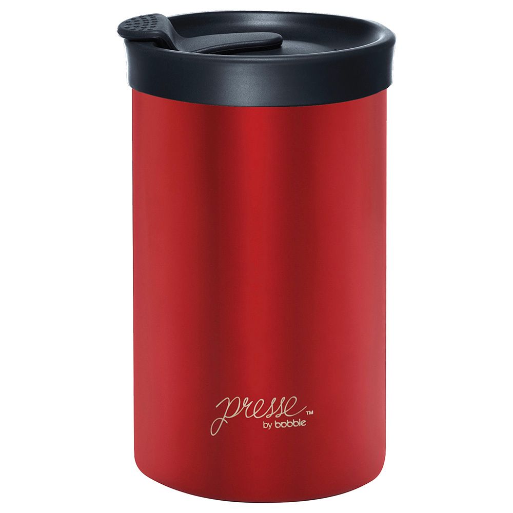 Bobble - Presse Coffee Tumbler With Riser 13oz - Red