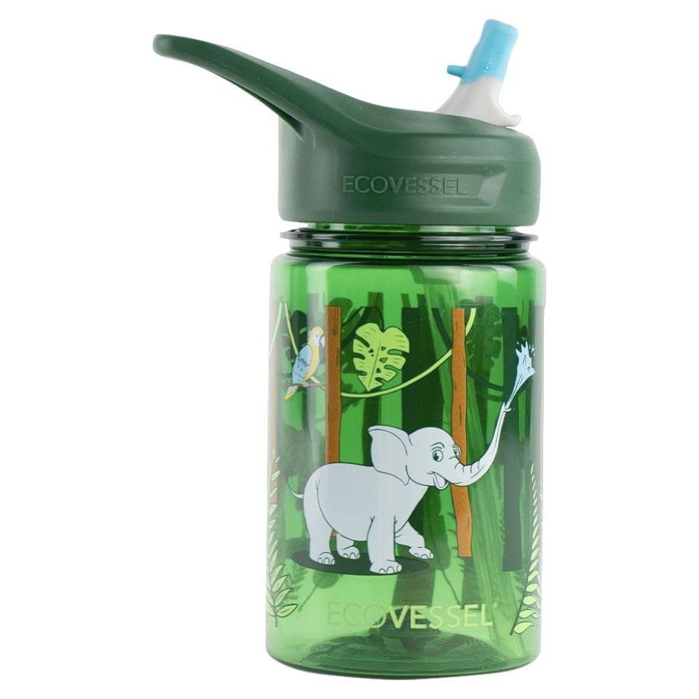 Ecovessel - Splash Kids Water Bottle 12oz/370ml - Jungle