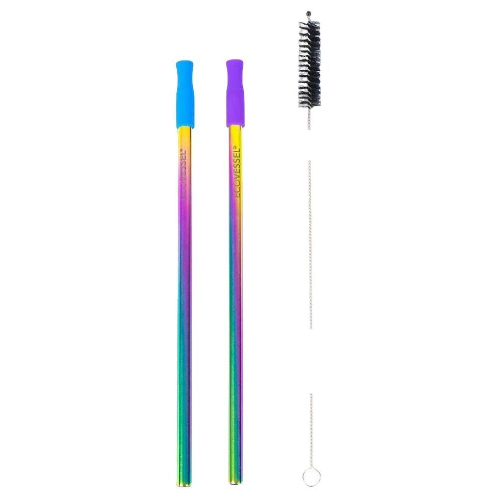 Ecovessel - Stainless Steel Straw Pack of 2 - RGB