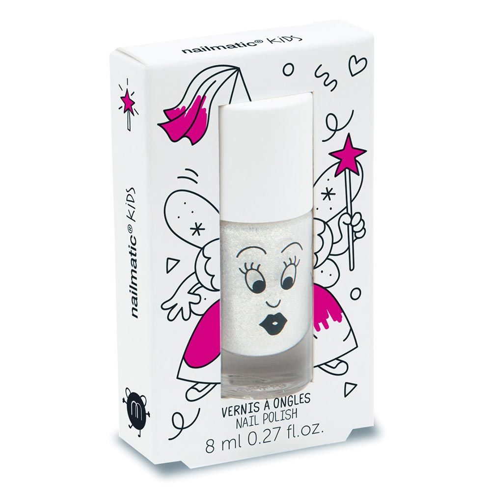 طلاء أظافر مائي زوزو لون أبيض لؤلئي من ماركة نيلماتيك كيدز