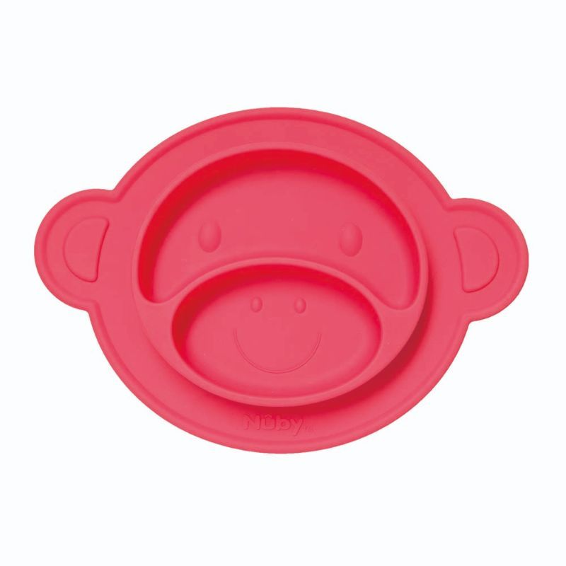 Nuby - Miracle Suction Plate Monkey - Red