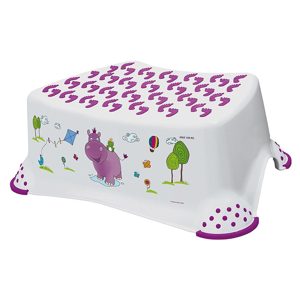 Keeeper - Anti-Slip Function Step Stool - White & Purple