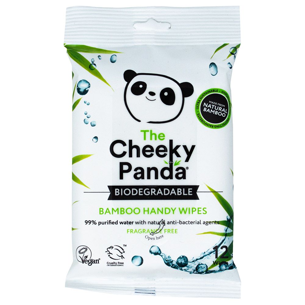 Cheeky Panda Antibacterial Handy Wipes 12 Wipes