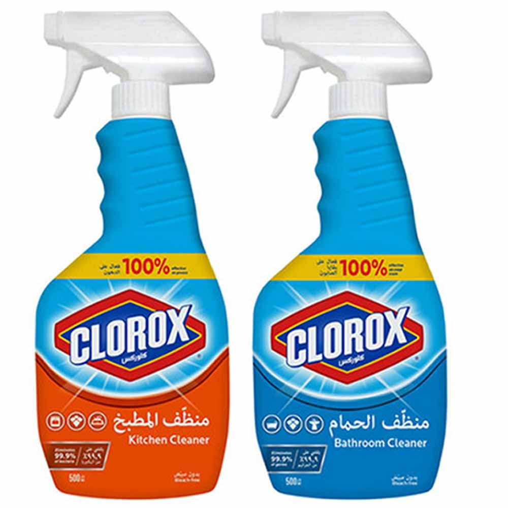 Clorox - Regular Kitchen & Bathroom Cleaner 500+500ml