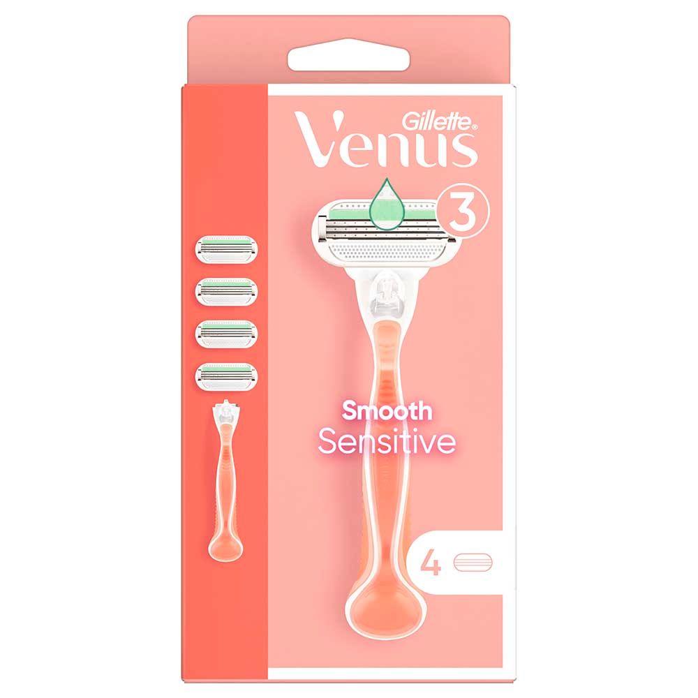 Venus - Smooth Sensitive Razor with Blade - Peach