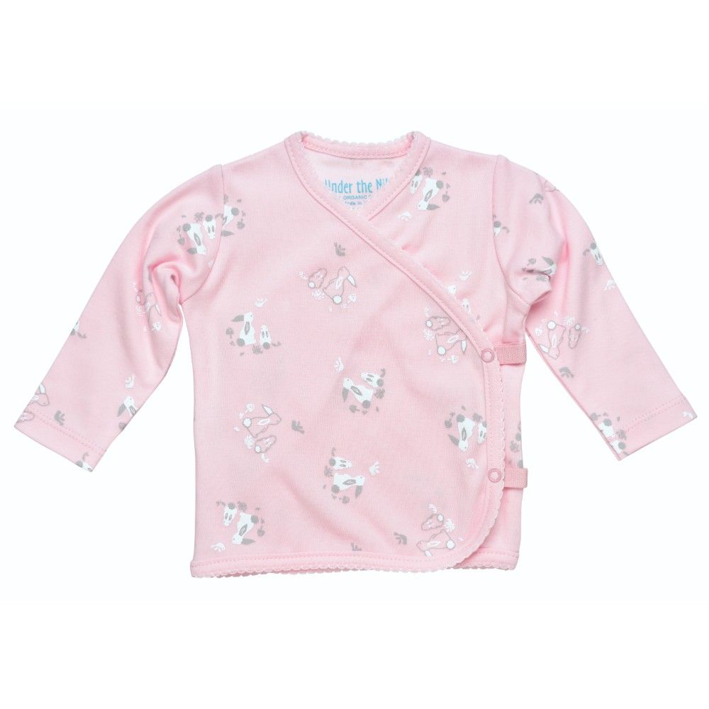 Under the Nile - Long Sleeve Side Snap T-Shirt- CottonTail Pink
