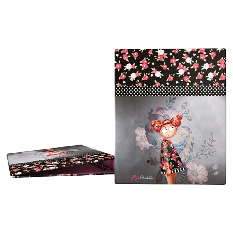 مجلد رباعي الحلقات مسطر بمستندات A4 من غرافوبلاس، نقشة تاتو D40