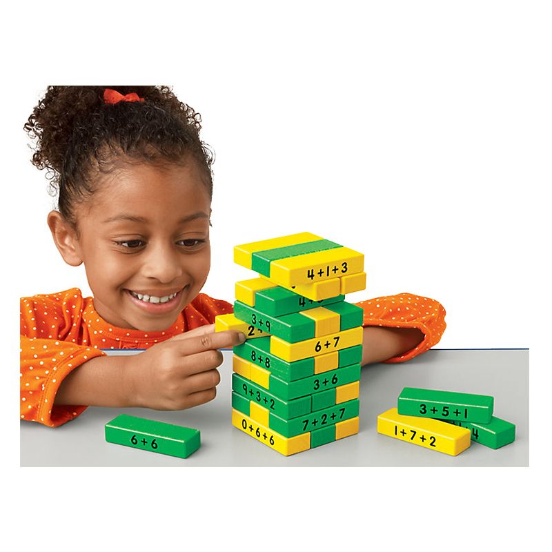 Lakeshore - Tower of Math Addition Game - Yellow & Green