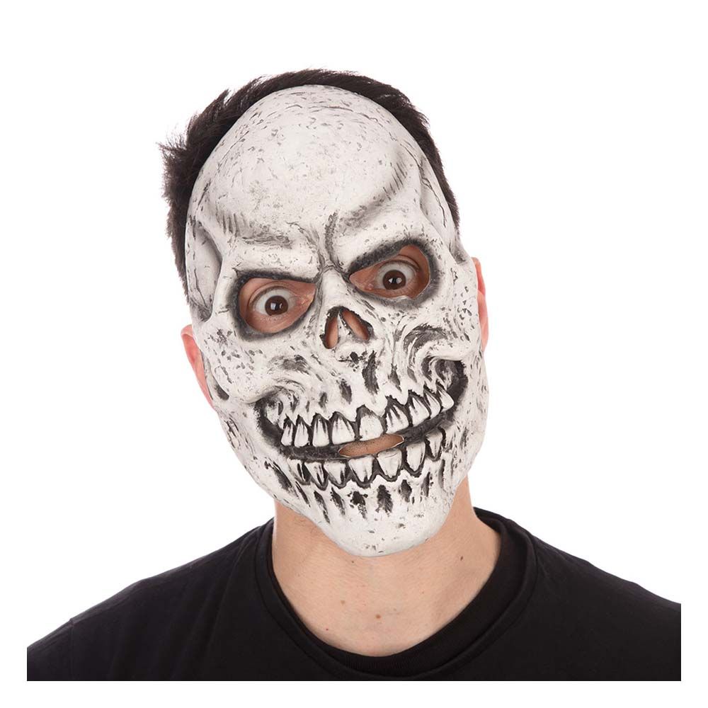 Bristol Novelty - Skeleton Grin Mask Kids Halloween Accessory