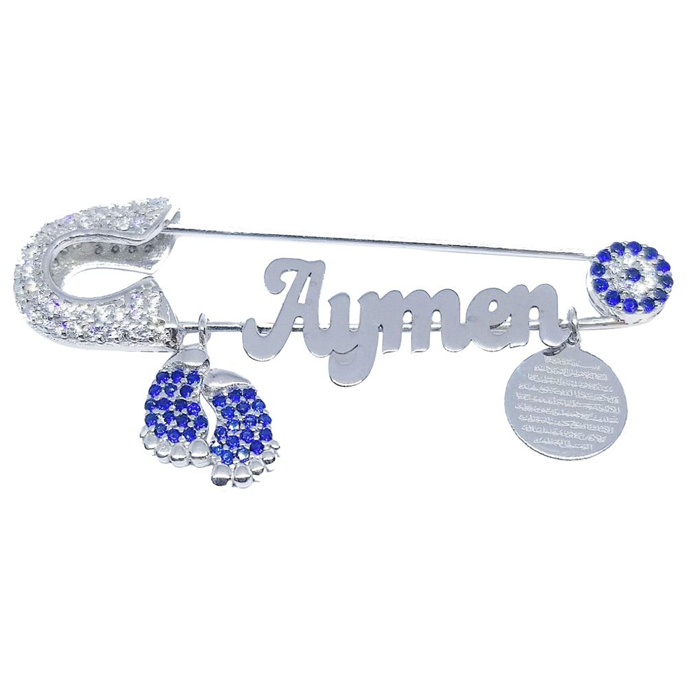 ميني بلام دبوس قابل للتخصيص مطلي ذهب وفضة أزرق