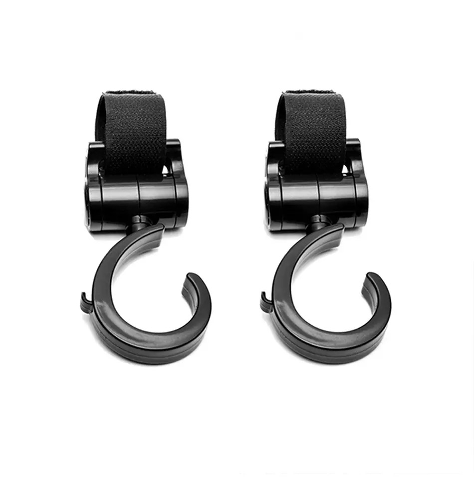 Pikkaboo - 2Pcs Multi Purpose 360 Swivel Hooks - Black