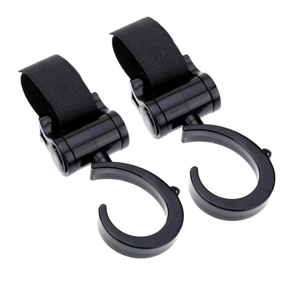 Pikkaboo - 2Pcs Multi Purpose 360 Swivel Hooks - Black