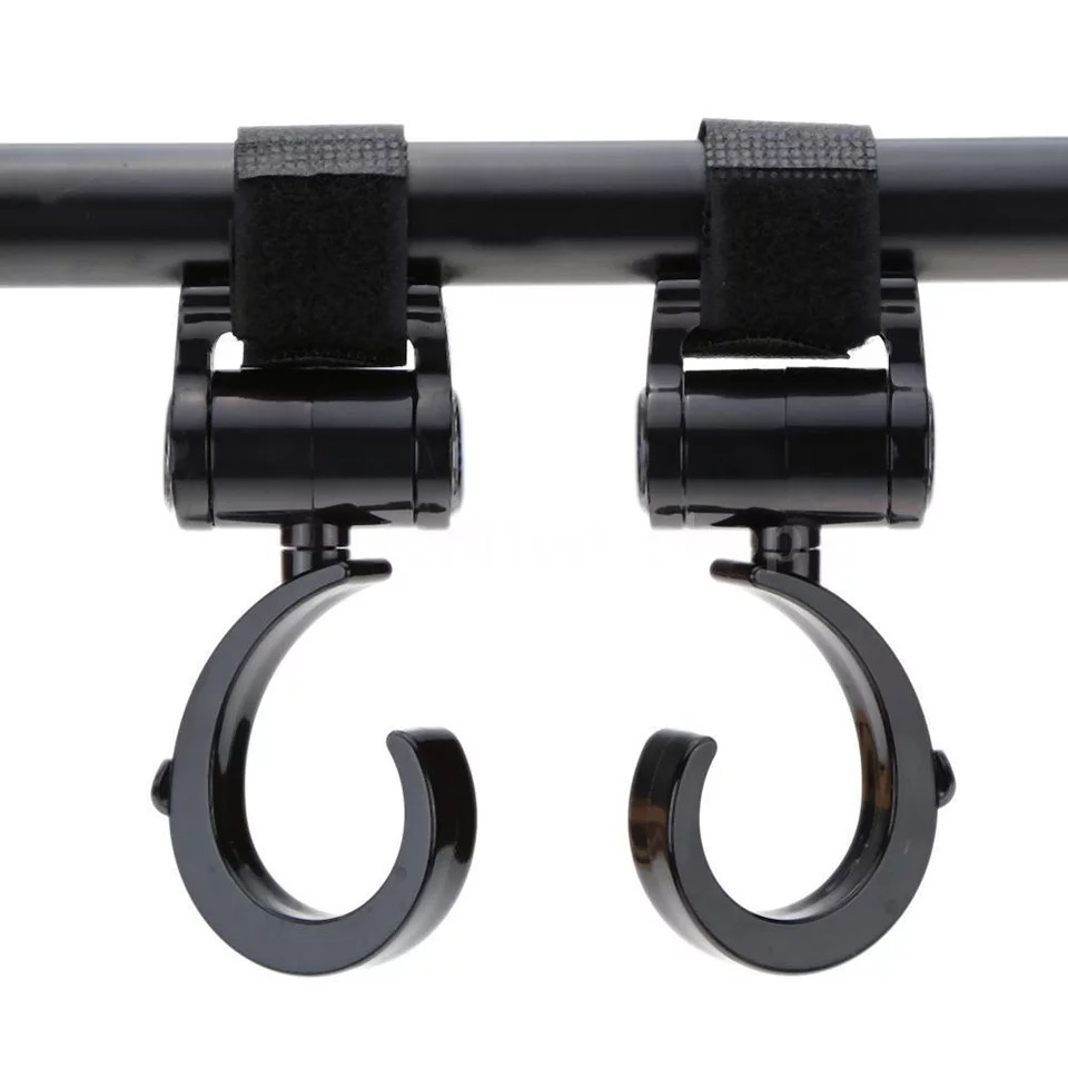 Pikkaboo - 2Pcs Multi Purpose 360 Swivel Hooks - Black
