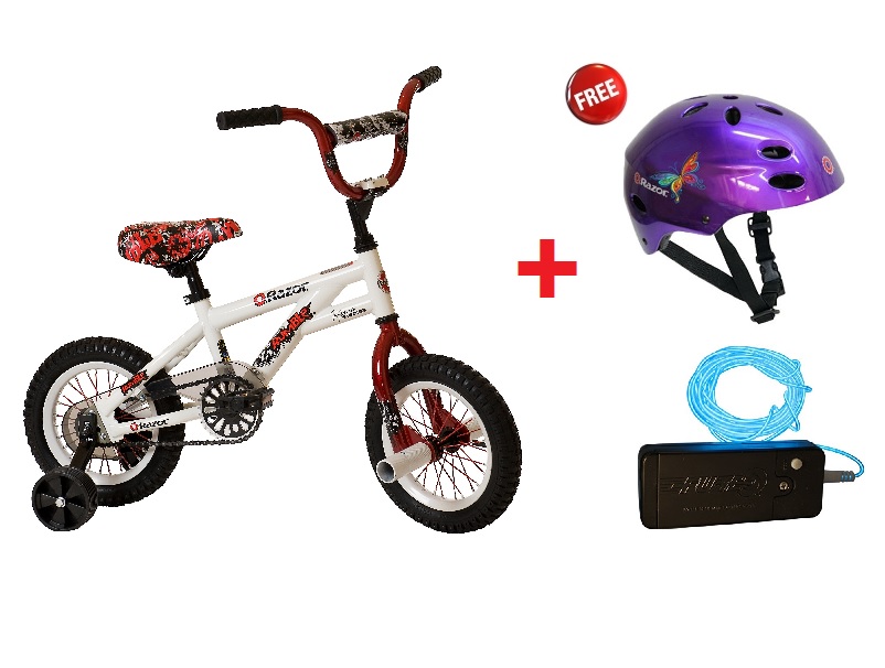 Razor Rumble Kids Bike,12" with Free Helmet and Light Stripper